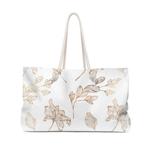 Load image into Gallery viewer, Gold Floral Weekender Bag