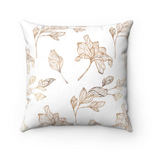 Load image into Gallery viewer, Gold Print Pillow Cover, Floral Pillow Cover, Bedding