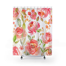 Load image into Gallery viewer, Rose Print Shower Curtain