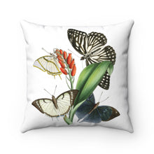Load image into Gallery viewer, Vintage Butterfly Print Pillow Cover, Pillow Cover Multiple Sizes, Concealed Zipper, Pillow Cover 14"x14", 16"x16", 18"x18", 20"x20"