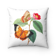 Load image into Gallery viewer, Vintage Butterfly Print Pillow Cover, Pillow Cover Multiple Sizes, Concealed Zipper, Pillow Cover 14"x14", 16"x16", 18"x18", 20"x20"