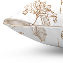 Load image into Gallery viewer, Gold Floral Pillow Cover