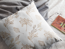 Load image into Gallery viewer, Gold Floral Pillow Cover