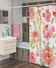 Load image into Gallery viewer, Rose Print Shower Curtain