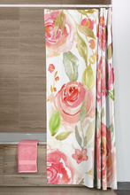 Load image into Gallery viewer, Rose Print Shower Curtain