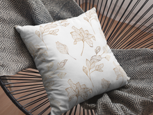 Load image into Gallery viewer, Gold Floral Pillow Cover