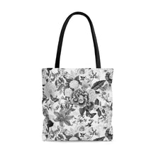 Load image into Gallery viewer, Black &amp; White Floral Tote
