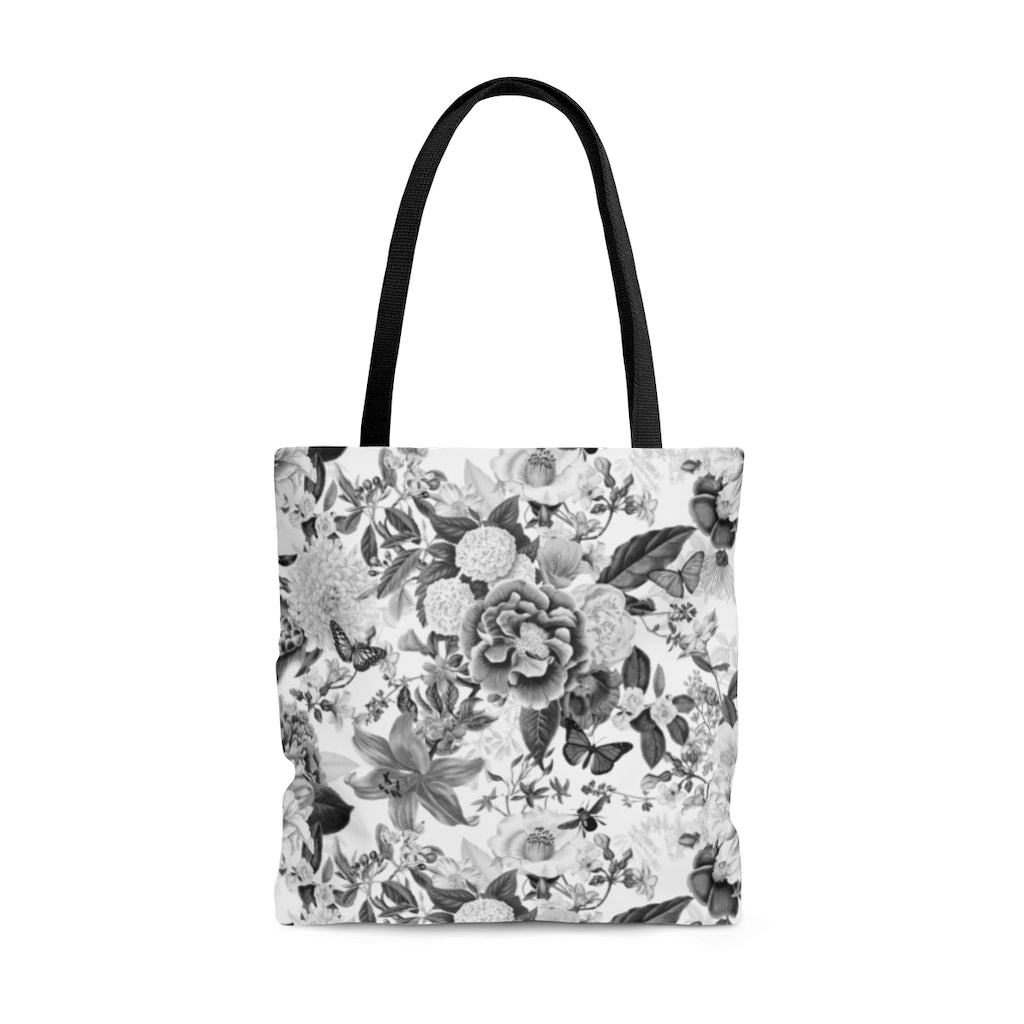 Black & White Floral Tote